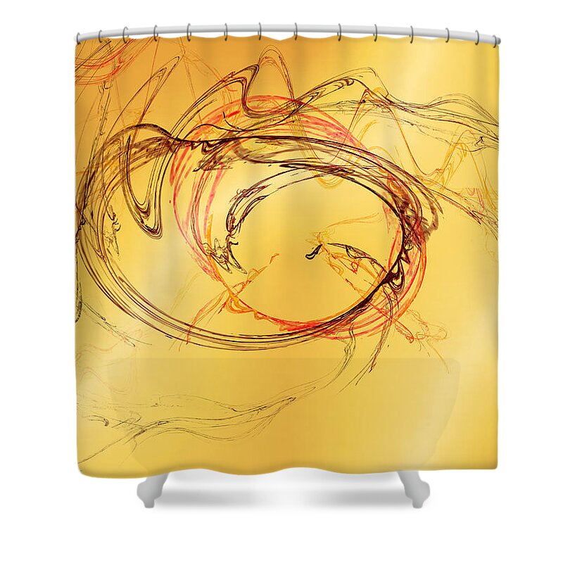 Stochastic Shower Curtain featuring the digital art Fragile Not Broken by Jeff Iverson