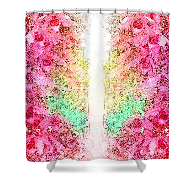 Orchid Shower Curtain featuring the painting Fragrance by Xueyin Chen