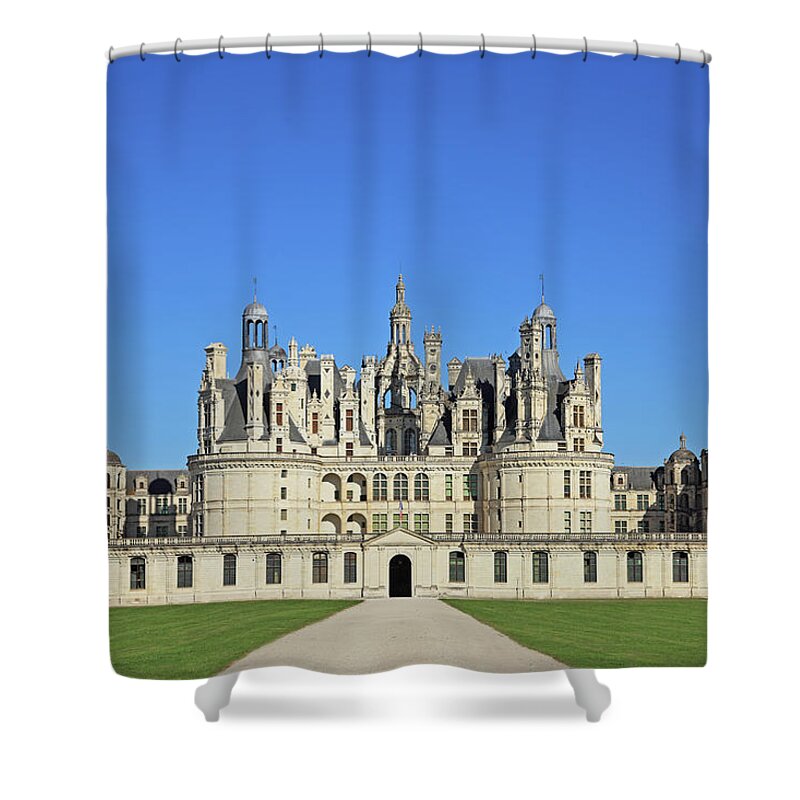 Loire Valley Shower Curtain featuring the photograph France, Chateau De Chambord by Hiroshi Higuchi