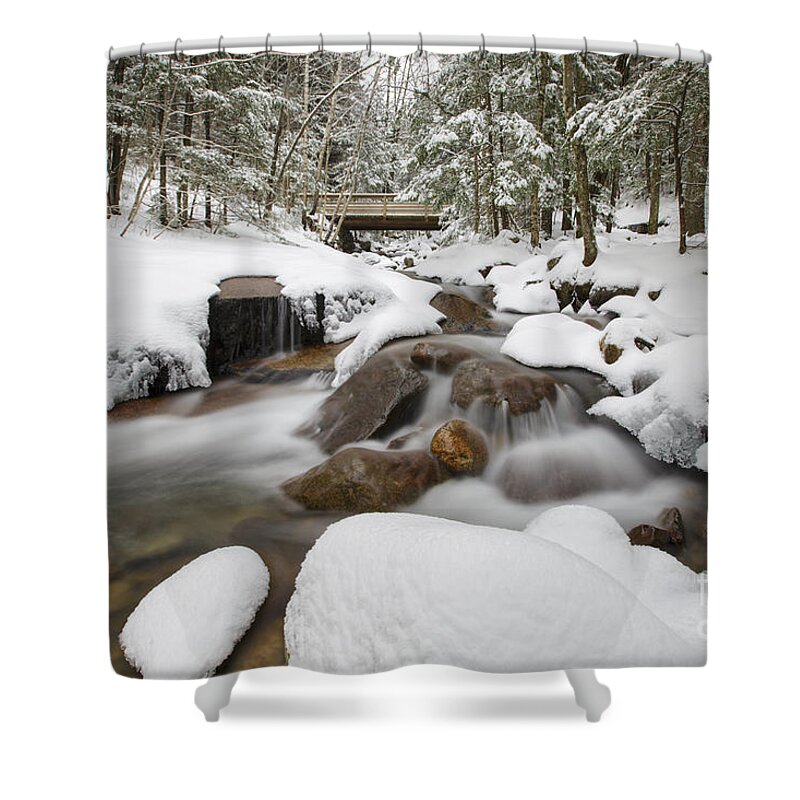 Lincoln Shower Curtain featuring the photograph Franconia Notch State Park - White Mountains New Hampshire USA - Flume Gorge by Erin Paul Donovan