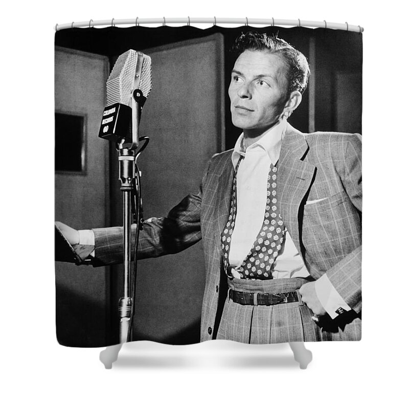 Frank Sinatra Shower Curtain featuring the photograph Frank Sinatra by Mountain Dreams