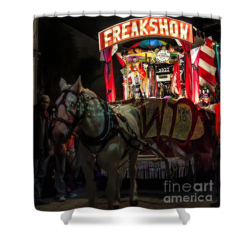 Freakshow Shower Curtain featuring the photograph Freakshow-NOLA by Kathleen K Parker