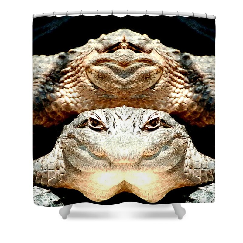 Wow What A Cool Looking Pair Of Shower Curtain featuring the photograph Love Them Freaky Florida Gators by Belinda Lee
