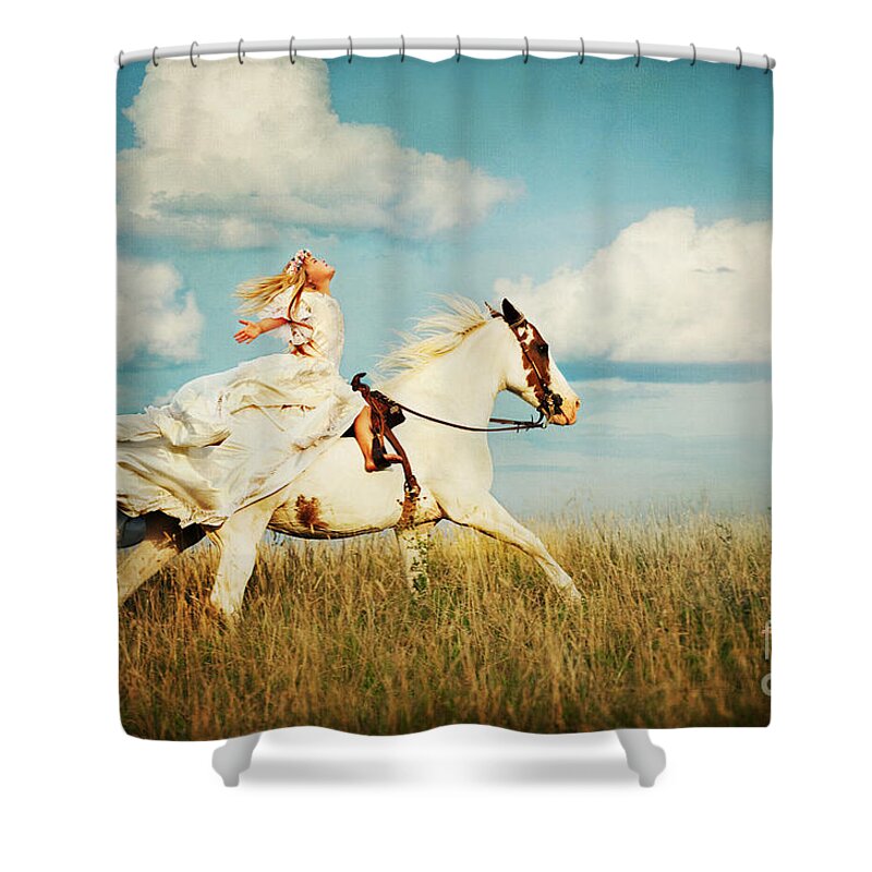 Running Shower Curtain featuring the photograph Freedom by Cindy Singleton