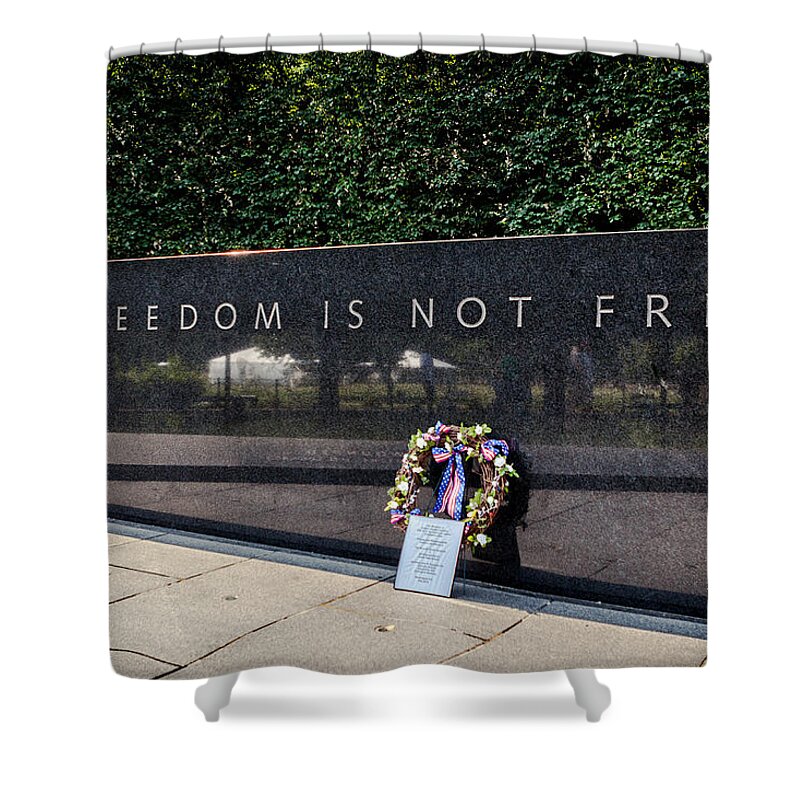 Soldiers Shower Curtain featuring the photograph Freedom is Not Free by Sennie Pierson