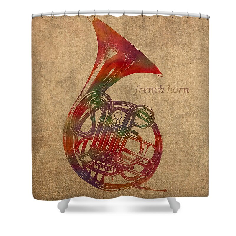 French Horn Shower Curtains