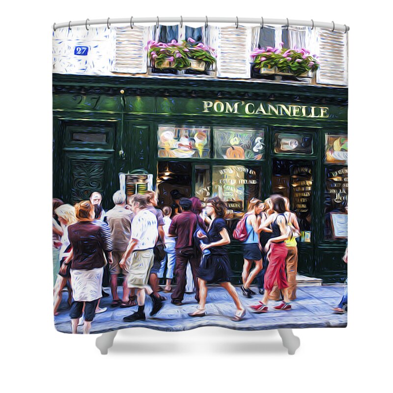 France Shower Curtain featuring the photograph French street scene by Sheila Smart Fine Art Photography
