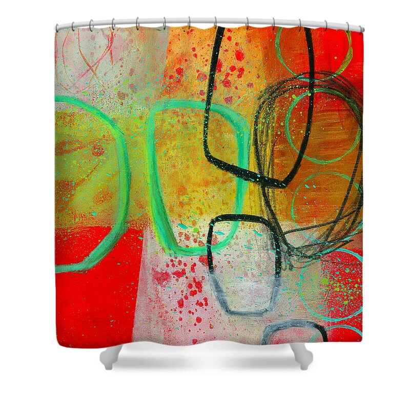 8�x8� Shower Curtain featuring the painting Fresh Paint #3 by Jane Davies