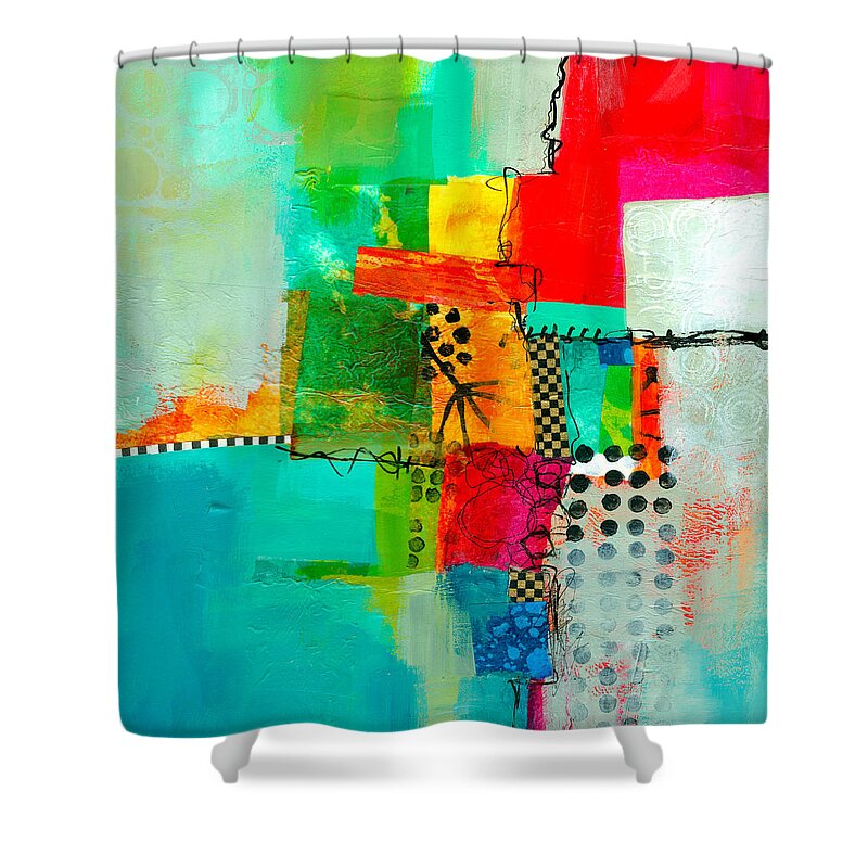 Fresh Paint Shower Curtain featuring the painting Fresh Paint #5 by Jane Davies