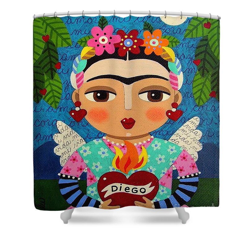 Frida Kahlo Dia De Los Muertos Shower Curtains