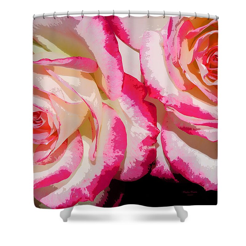 Rose Shower Curtain featuring the photograph Friends by Phyllis Denton