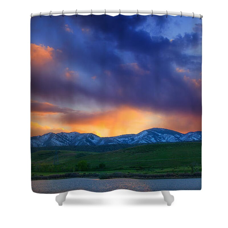Colorado Shower Curtain featuring the photograph Front Range Light Show by Darren White