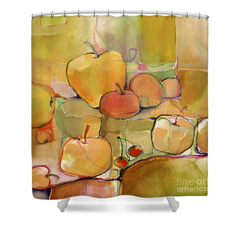 Fruit Shower Curtain featuring the painting Fruit Still Life by Michelle Abrams