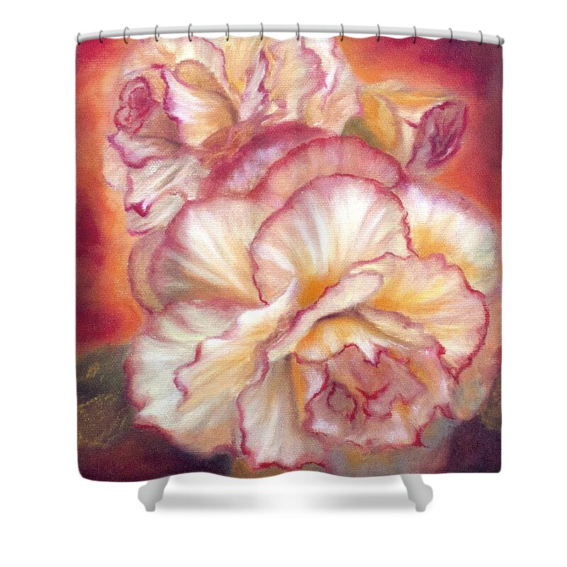 Floral Shower Curtain featuring the painting Full Bloom by Jeanette Sthamann