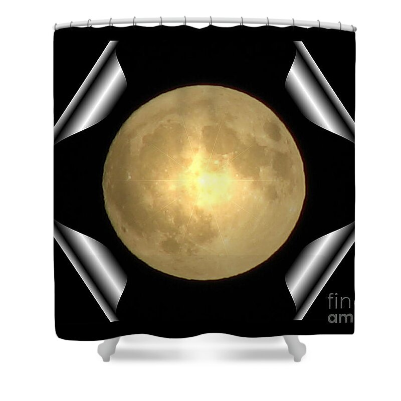Moon Shower Curtain featuring the photograph Full Moon Unfolding by Rose Santuci-Sofranko