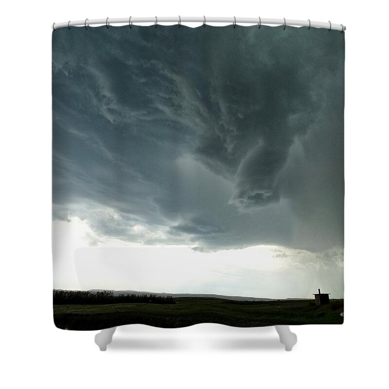 Tornado Shower Curtain featuring the photograph Funnel Cloud by Fiskr Larsen