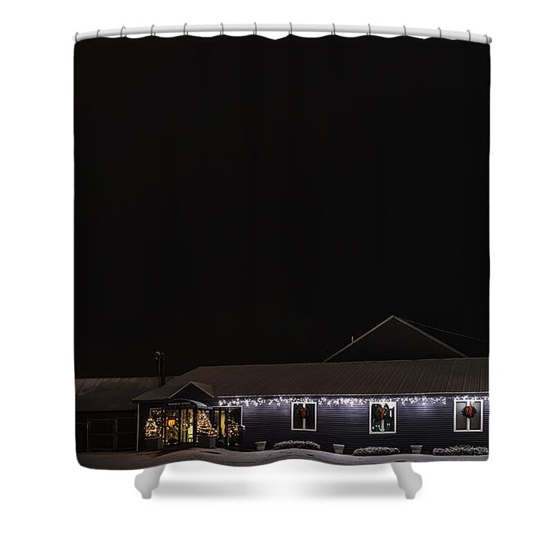 Funtown U.s.a. Shower Curtain featuring the photograph Funtown U.S.A. Decorated for Christmas by Patrick Fennell