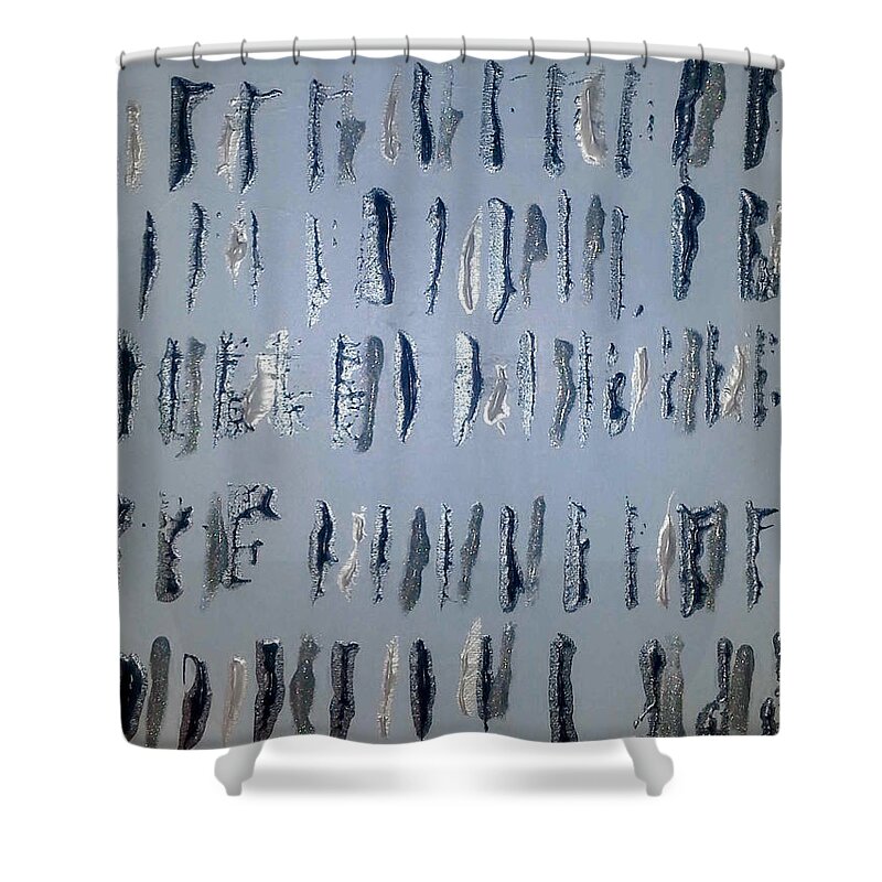 Abstract Painting Shower Curtain featuring the painting G11 by KUNST MIT HERZ Art with heart