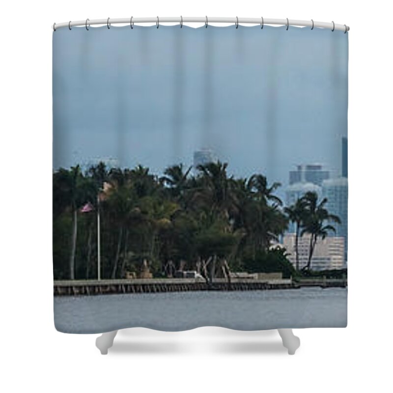 Architecture Shower Curtain featuring the photograph Gable Estates and Miami by Ed Gleichman