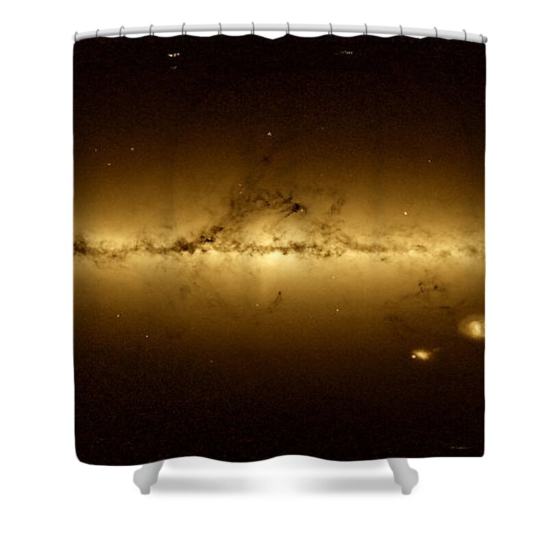 Science Shower Curtain featuring the photograph Gaia Map Of The Milky Way Galaxy by Science Source