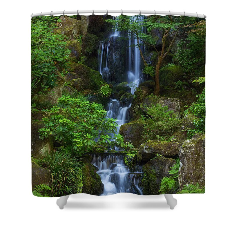 Waterfall Shower Curtain featuring the photograph Garden Falls by Darren White