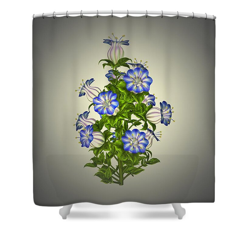 Garden Shower Curtain featuring the painting Garden Flowers 9 by Movie Poster Prints