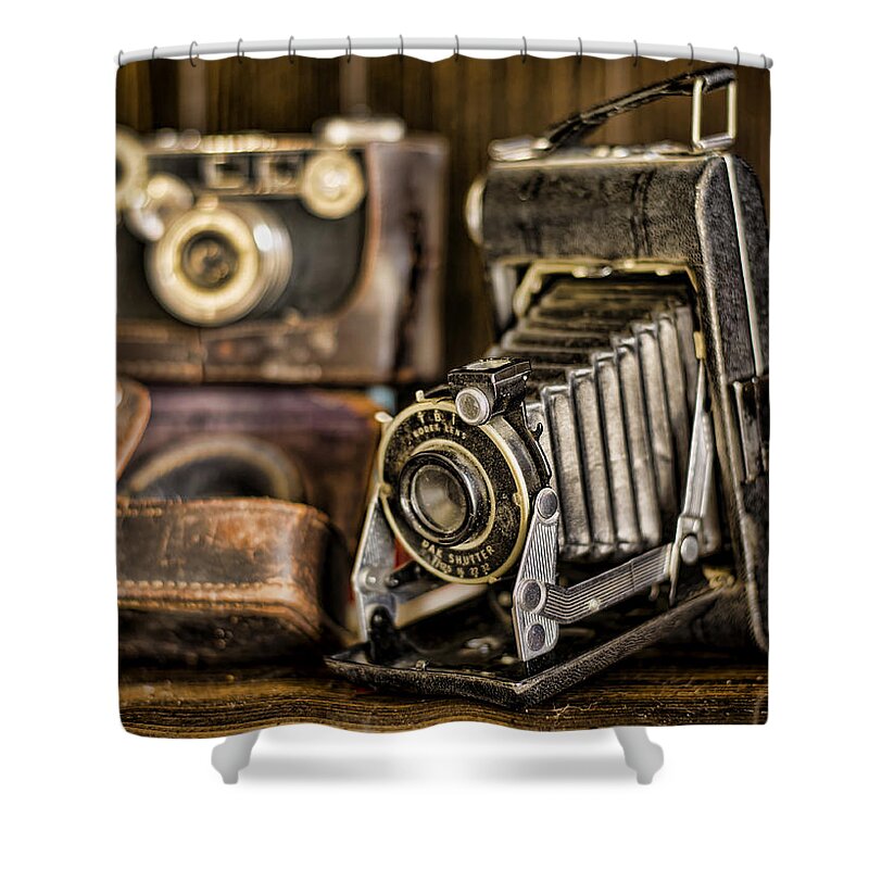 Camera Shower Curtain featuring the photograph Gathering Dust IV by Heather Applegate