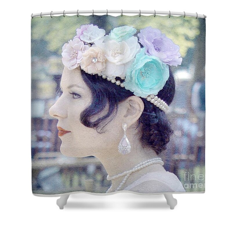 Great Gatsby Shower Curtain featuring the photograph Gatsby Girl by Lilliana Mendez