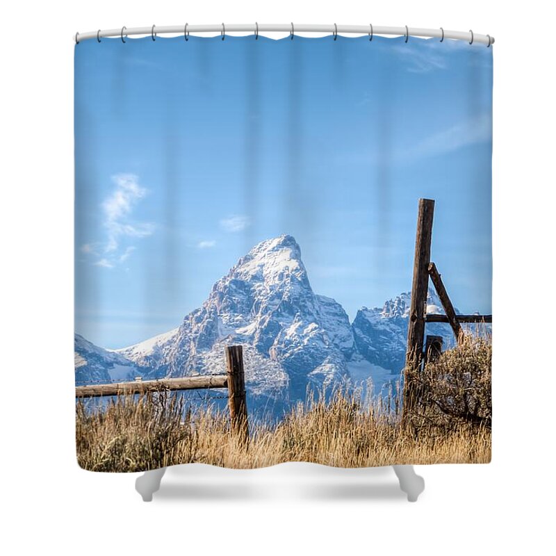 Teton National Park Shower Curtain featuring the photograph Gateway To Heaven 0077 by Kristina Rinell