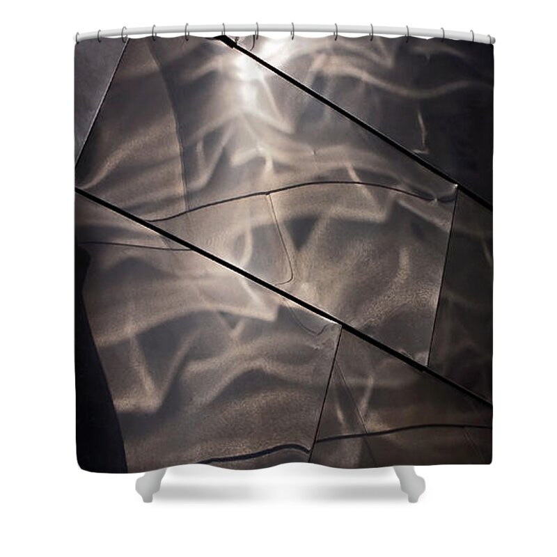 Abstract Shower Curtain featuring the photograph Gehry Magic by Rona Black