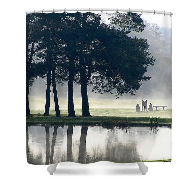 Golf Course Shower Curtain featuring the photograph Genegantslet Golf Club by Christina Rollo