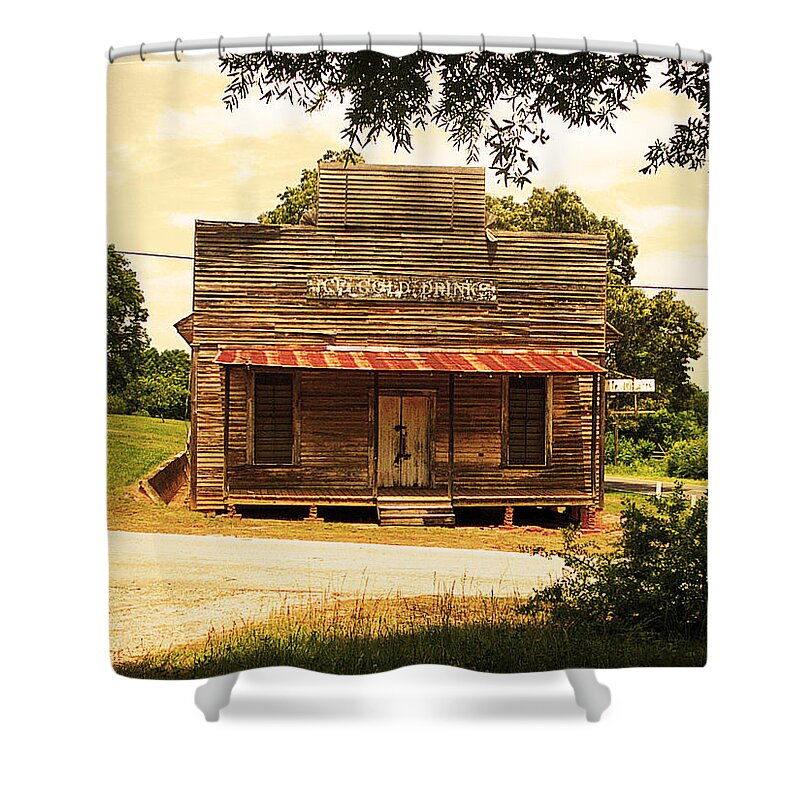 Old Shower Curtain featuring the photograph General Store by Jan Marvin by Jan Marvin