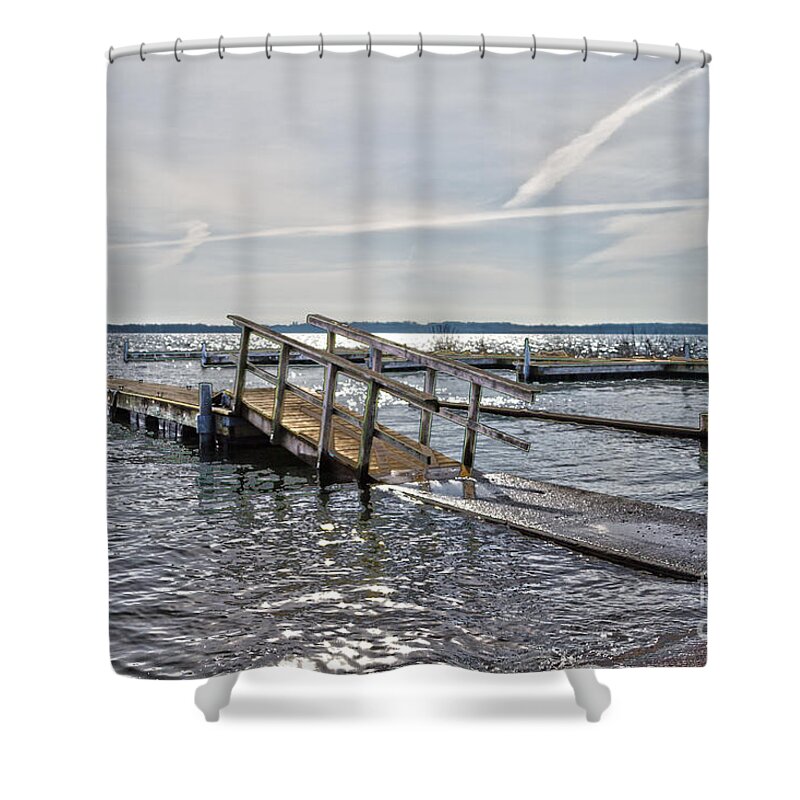 Water Shower Curtain featuring the photograph Geneva Boat Launch by William Norton