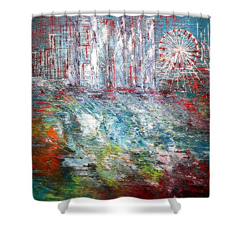 Lake Shower Curtain featuring the painting Gentle Breeze by George Riney