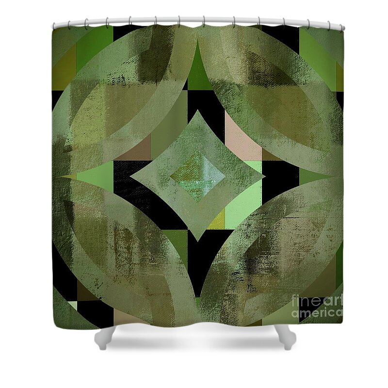 Geometry Shower Curtain featuring the digital art Geomix 12 - 01gbl3j4994100 by Variance Collections