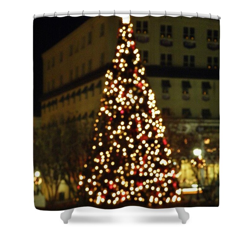 Christmas Tree Shower Curtain featuring the photograph Gettysburg PA Christmas Tree by John Williams