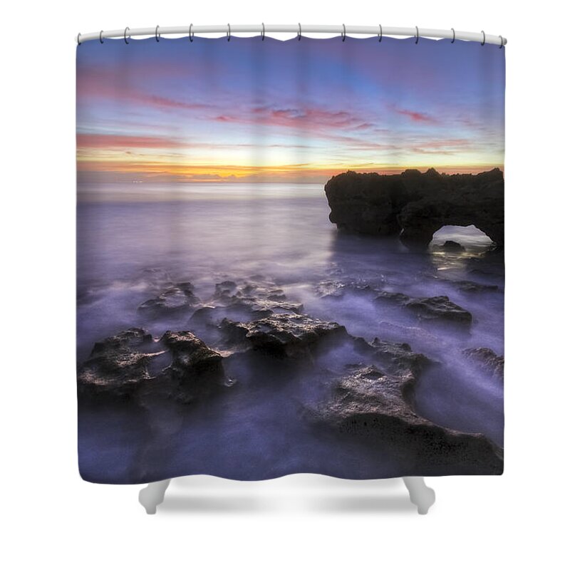Clouds Shower Curtain featuring the photograph Ghosts in the Cove by Debra and Dave Vanderlaan