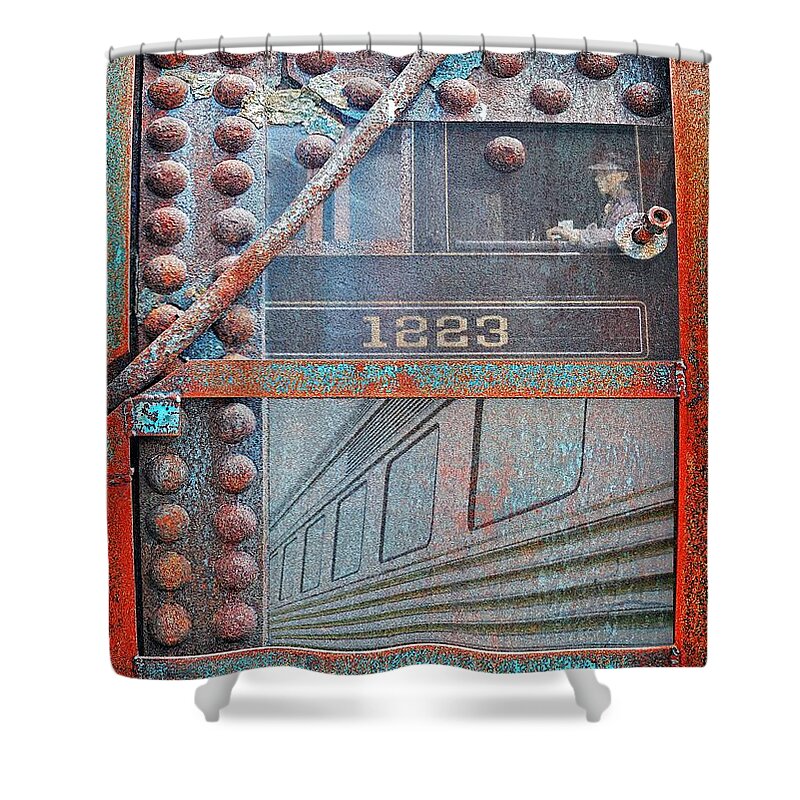 Train Art Shower Curtain featuring the photograph Ghosts of the Railroad by Joseph J Stevens