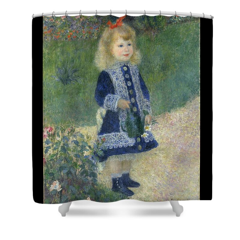 Auguste Renoir Shower Curtain featuring the painting Girl With A Watering Can by Auguste Renoir