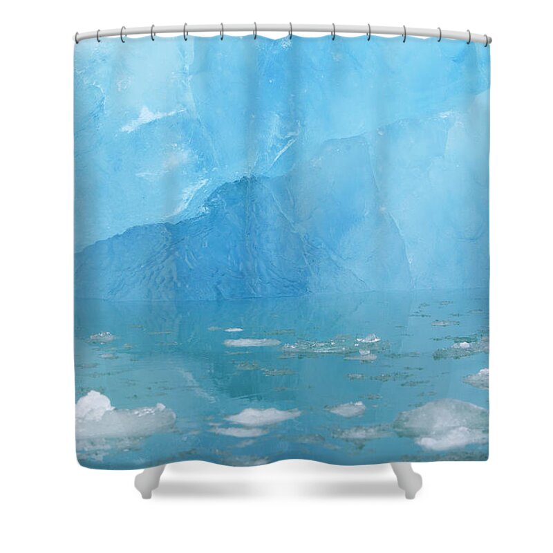 Tranquility Shower Curtain featuring the photograph Glacial Ice In Spitsbergen, Svalbard by Anna Henly