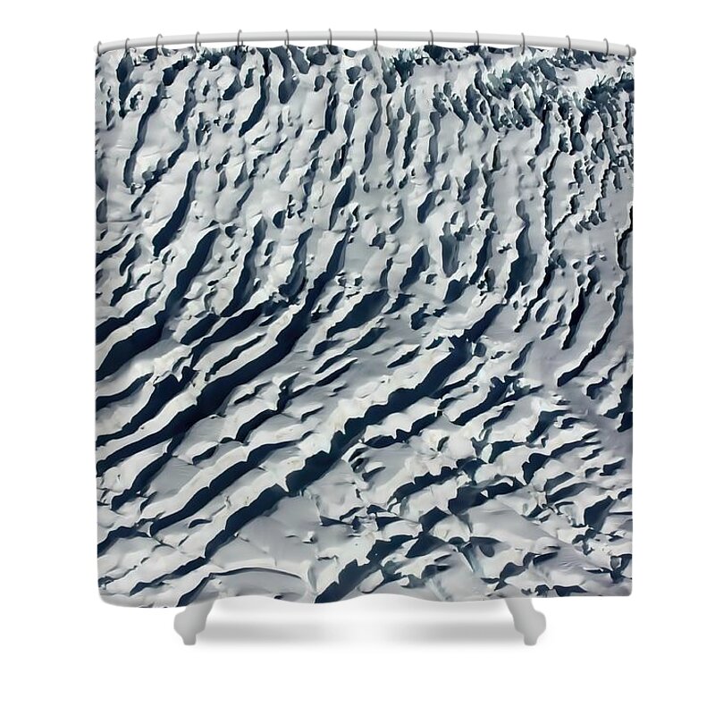 New Zealand Shower Curtain featuring the photograph Glacier Abstract by Amanda Stadther