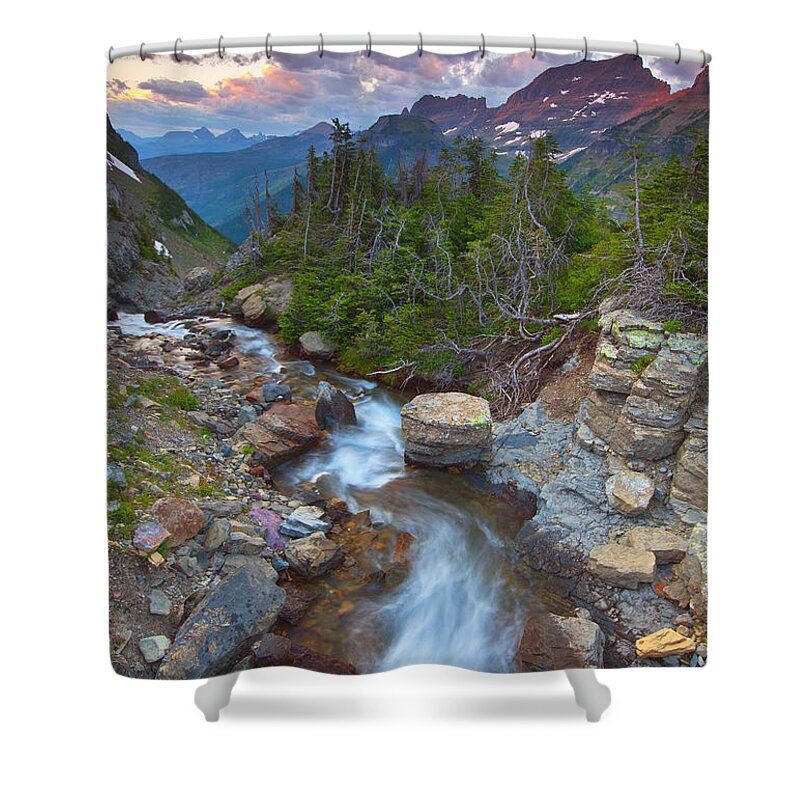 Sunset Shower Curtain featuring the photograph Glaciers Wild by Darren White