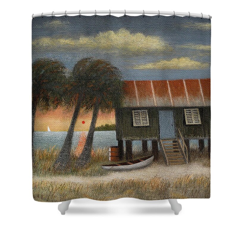 Florida Shower Curtain featuring the painting Glades Dweller by Gordon Beck