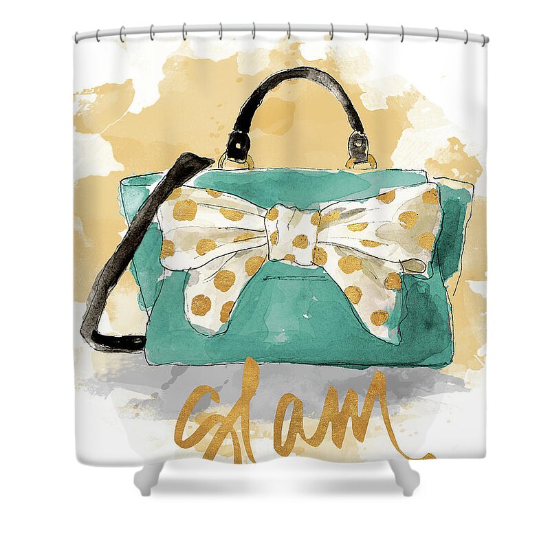 Glam Shower Curtain featuring the painting Glam Purse by Lanie Loreth