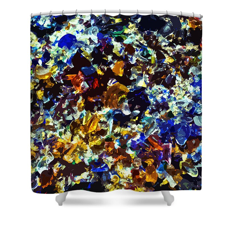 Stained Shower Curtain featuring the photograph Glass Distortion No 1 by Melinda Ledsome