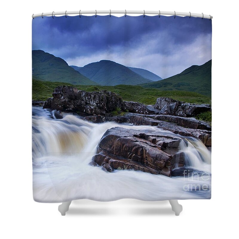 Scotland Shower Curtain featuring the photograph Glen Etive by David Lichtneker