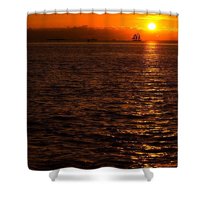 Sunset Shower Curtain featuring the photograph Glimmer by Chad Dutson