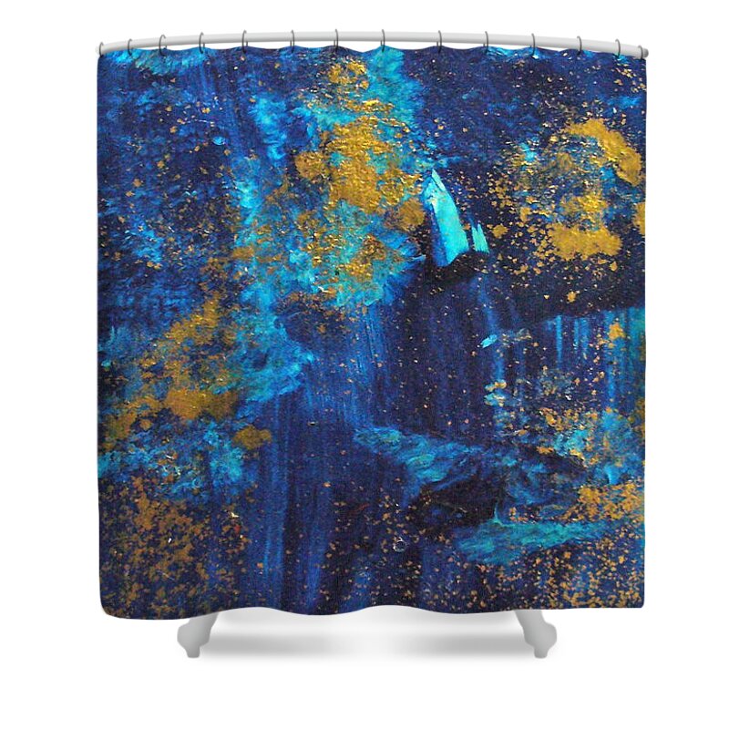Abstract Shower Curtain featuring the painting Gloria by Mary Sullivan