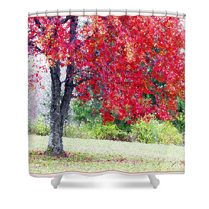 Tree Shower Curtain featuring the photograph Glorious Autumn by Mariarosa Rockefeller