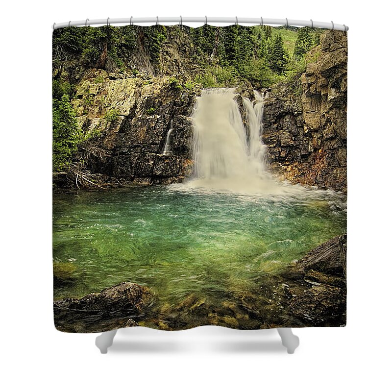 Waterfall Shower Curtain featuring the photograph Glory Pool by Priscilla Burgers